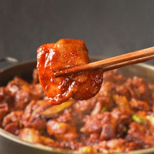 팔팔닭갈비 춘천 닭갈비 닭다리살 캠핑 음식 500g, 5개