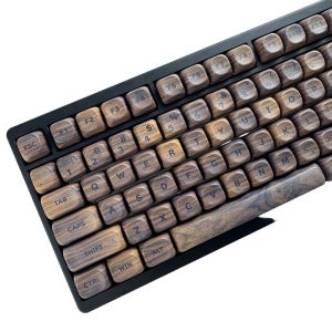 동글동글 우드키캡 나무키캡 125p 104키 기계식 키보드 다크 우드