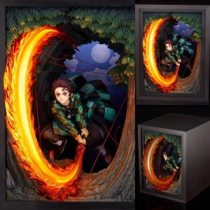 귀멸의 칼날 카마도 탄지로 히노카미 카구라 원무 피규어