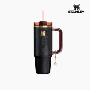 스탠리 퀜처 H2.0 플로우 스테이트 럭스 텀블러 887ml, 블랙 스네이크 스킨