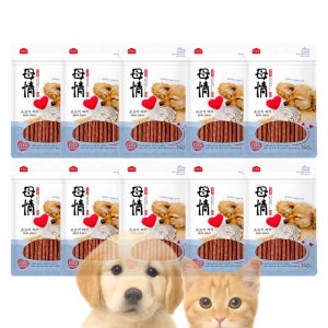아스쿠 모정져키 강아지 고양이 말랑한 기호성 좋은 소고기져키, 140g, 10개