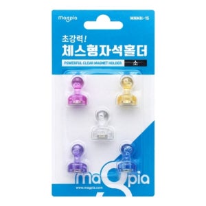 1531 초강력 체스형 자석홀더 (소) 15mm (5개입) MNMH-15 게시물 소품 고정 냉장고자석