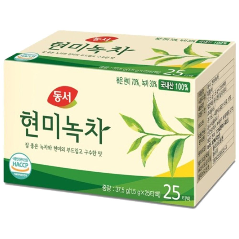 현미녹차 1.5g x 25개입 동서식품 보리차 녹차 [1EA]