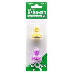 1535 초강력 체스형 자석홀더 (대) 27mm (2개입) MNMH-27 게시물 소품 고정 냉장고자석