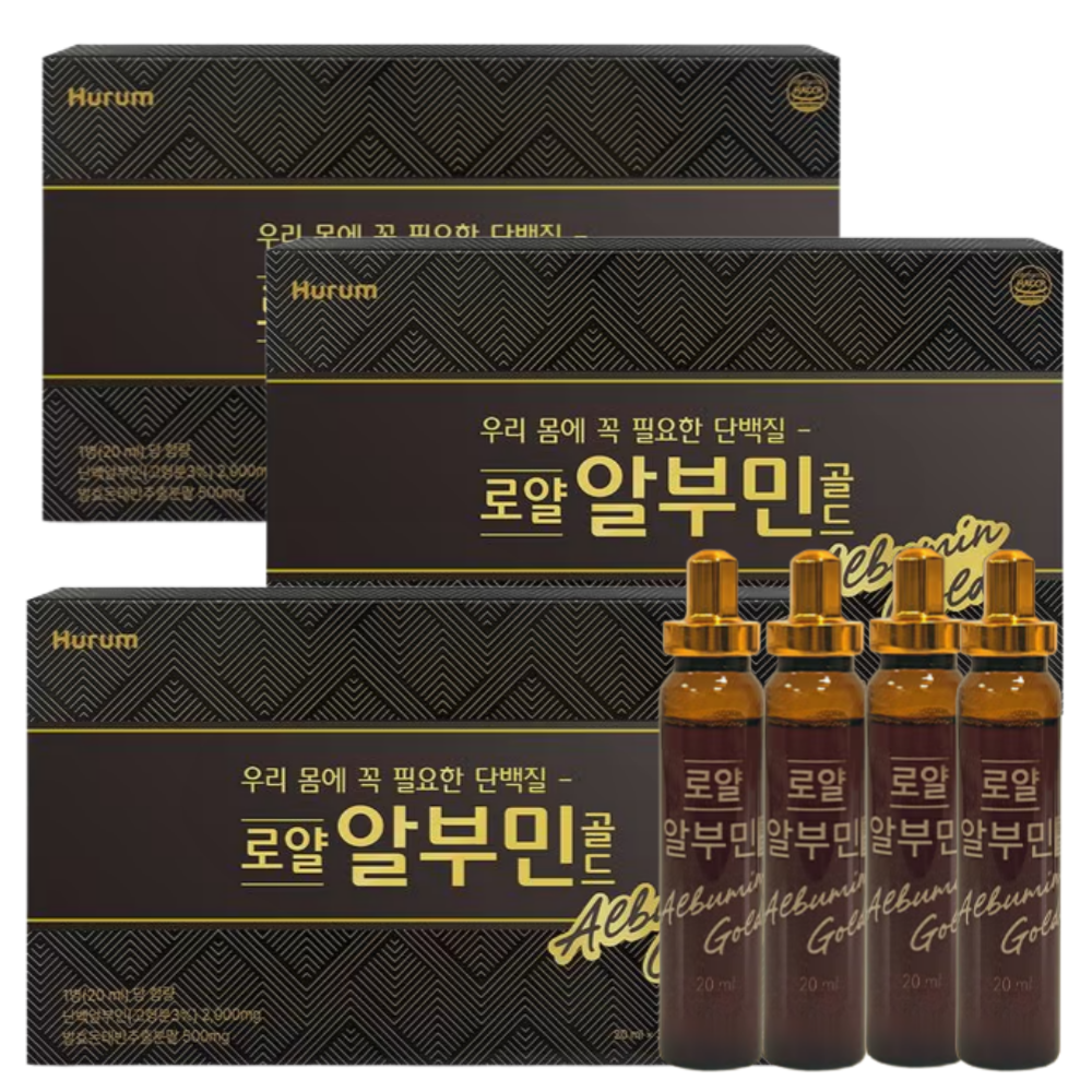 <b>휴럼</b> 로얄 알부민 골드 타우린 고함량 수액 액상 효능 20ml 90병