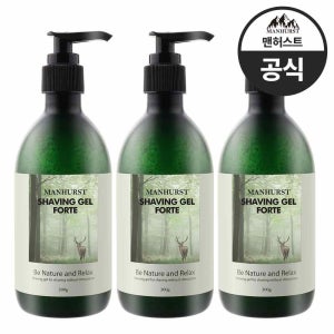 맨허스트 저자극 미산성 보습 트러블 안나는 시카 쉐이빙 젤 포르테 300g x 3개