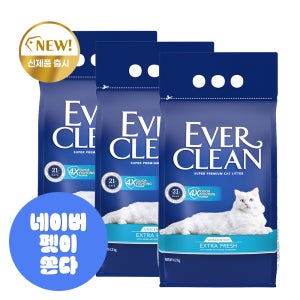에버크린 EF 무향 고양이모래 벤토나이트모래 엑스트라 프레쉬 무향 5L 4.2kg, 3개