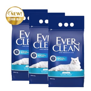 에버크린 EF 무향 고양이모래 벤토나이트모래 엑스트라 프레쉬 무향 5L 4.2kg, 3개
