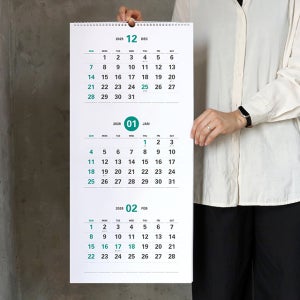 [인디고] 2026 프리즘 3단 벽걸이 달력 (대형 캘린더)