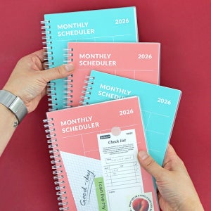 [인디고] 2026 기본 A5 먼슬리 스케줄러 (날짜형 월간 다이어리 스프링)