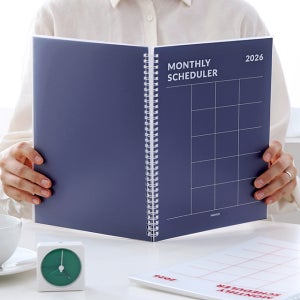 [인디고] 2026 기본 A4 먼슬리 스케줄러 (날짜형 월간 다이어리 스프링)