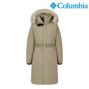 컬럼비아 여성 롱 다운 방수 자켓 슬림 경량 보온 발열 후드 벨트 패딩 점퍼 L3483