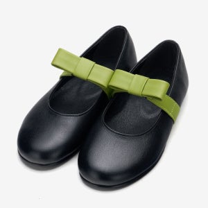 1701R 키즈 & 맘 소가죽 리본 스트랩 메리제인 (논슬립솔) - 그린