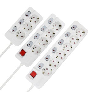 아남 국산 개별3구 멀티탭 안전 접지 스위치 슬림 멀티콘센트과부하차단 1.5m, 1개