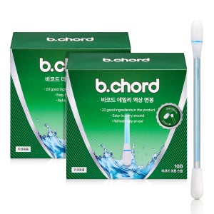 [100개입X2개] 비코드 데일리 액상 면봉 일회용 대용량 귀지 청소 [+치약]