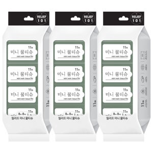 릴리프 미니 물티슈 휴대용 8매, 24개