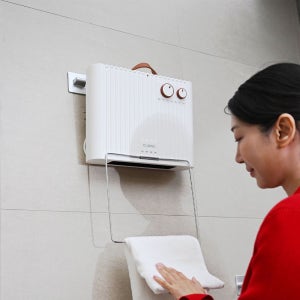 쿠오레 가정용 욕실 화장실 무타공 온풍기 미니 PTC 세라믹 벽걸이 CH-B20W