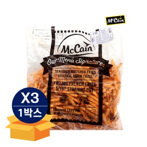맥케인 케이준후라이 양념감자튀김 2kg 냉동 X 3봉