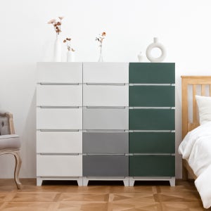 국내제작 튼튼한 홈클로젯 톤업 5단 서랍장 플라스틱 수납장 틈새 서랍정리함