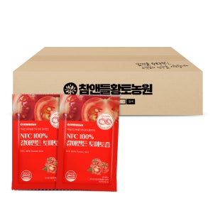 [정기구독 10%할인] 참앤들황토농원 착즙 100% 갈아만든 토마토즙 100ml 100포, 1개
