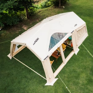 오투라이프 캠핑 에어텐트 에어노크 24 알파패밀리 면텐트