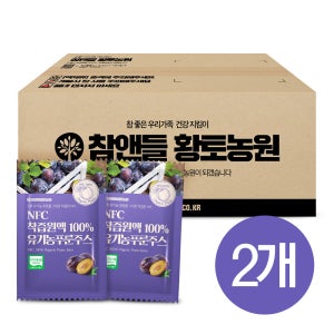 참앤들황토농원 NFC 착즙원액 유기농 푸룬주스 80ml 100포, 2개