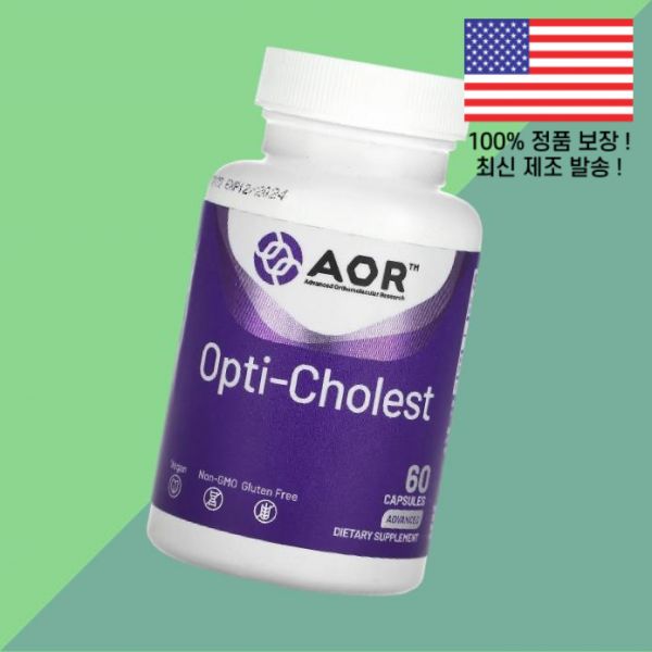 정형 AOR 옵티 콜레스트 60캡슐 1 500mg Advanced Orthomolecular Research Opti Cholest 60 Capsules per Capsule
