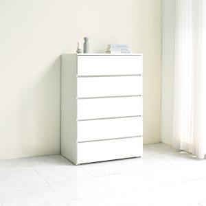 모빌리엔 안나 서랍장 와이드 드레스룸 안방 서랍장 800, 5단, 화이트