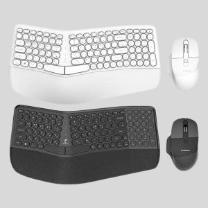 무소음 무선 인체공학 일체형 키보드 마우스 세트 PEK-N7000 사무실