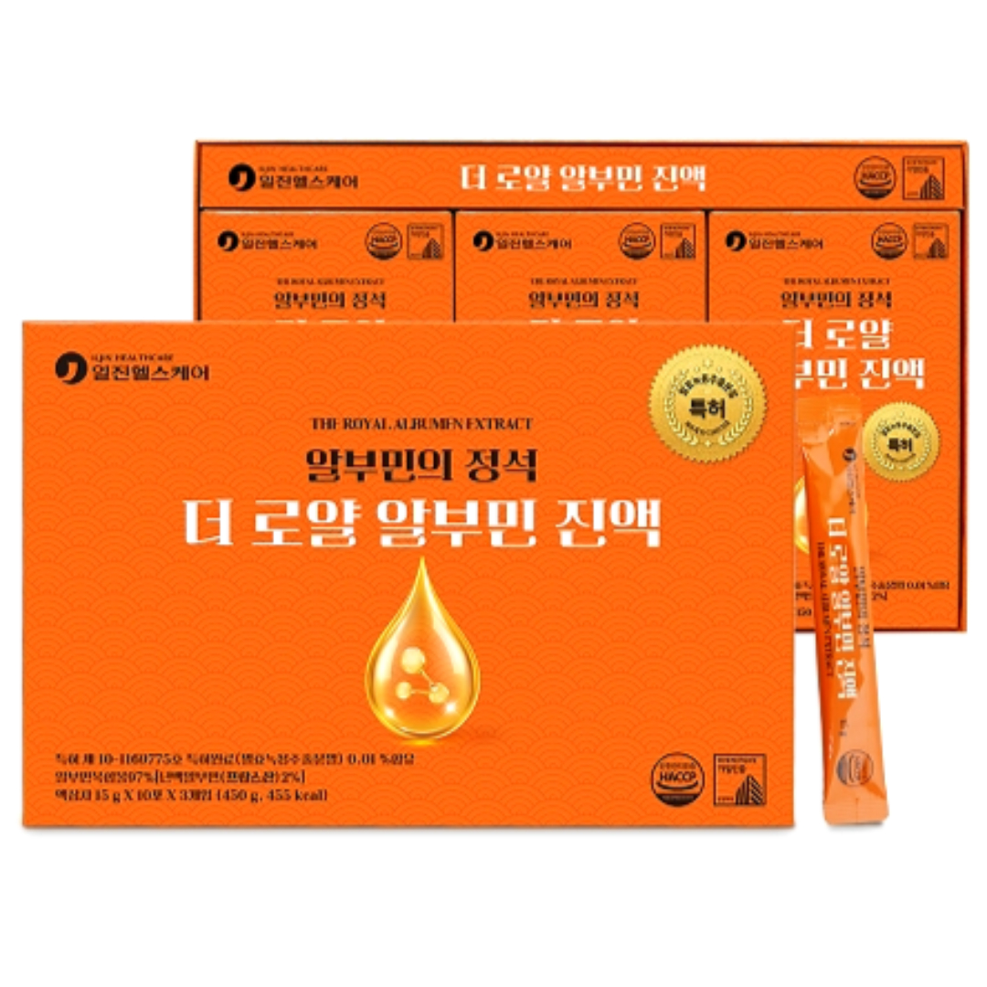 일진<b>헬스케어</b> 프랑스산 알부민 진액 스틱 10포x 3박스(총30포) 설 추석 명절 선물세트