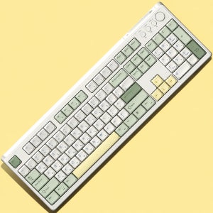 사무실 무소음 멤브레인 키보드 보글보글 저소음 풀배열 조용한 그린 사무용 유무선 키보드
