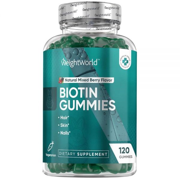 WEIGHT <b>웨이트</b>World 모발 <b>피부</b> 및 손톱용 비오틴 젤리 5000mcg 12