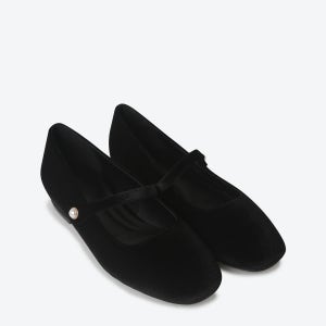 벨벳 진주 메리제인 플랫슈즈 (2cm) HPWWFFFV12