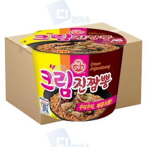 크림진짬뽕 오뚜기 105g 24개 큰컵 컵라면 큰용기 볶음면 갓뚜기 크뽕 까르보
