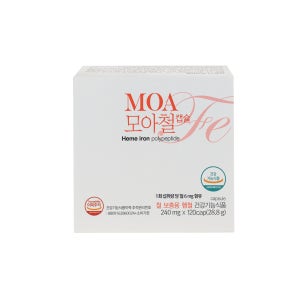 [설맞이 4+1] 모아철 캡슐 240 mg x 120 cap 가용성 헴철 부작용 없는 안전한 철분제