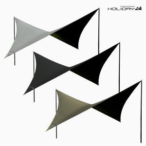 홀리데이 국산 캠핑 블랙코팅 300D 마스터 윙 타프