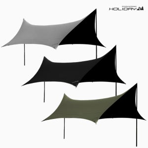 홀리데이 국산 캠핑 블랙코팅 300D 마스터 헥사 타프