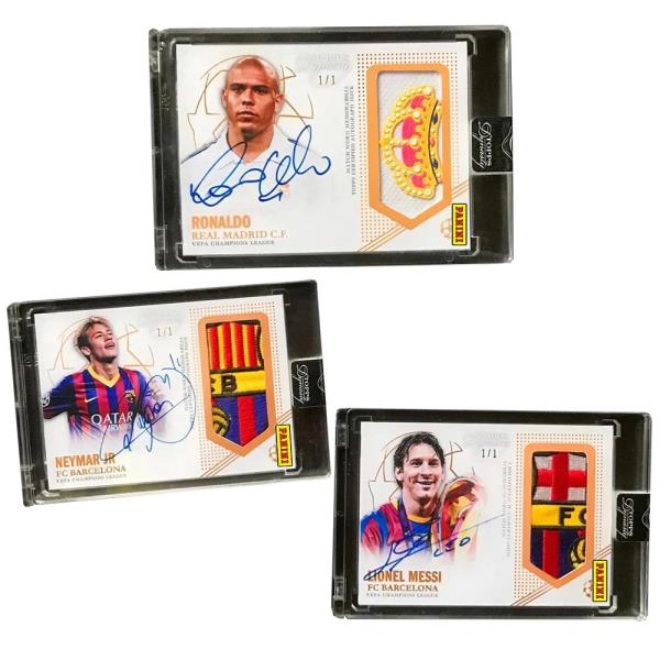 Panini 수제 저지 소재 카드 메시 호나우두 Neymar 서명 컬렉션 벽돌 DIY 소년 생일