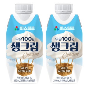 파스퇴르 우유100% 생크림 250ml, 8개