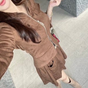 [Premium/FW] 테디 스웨이드 투웨이 집업 카라 자켓 (2col)