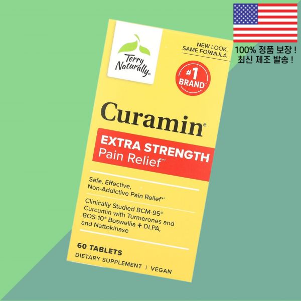 <b>테리</b> 내추럴 큐라민 60정 Terry Naturally Curamin Pain Relief 60 Tablets