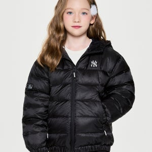 [MLB 키즈] 아웃도어 에어쉘 립스탑 경량 덕다운 NY (Black) 7ADJB0256