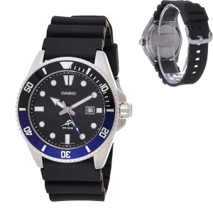 카시오 흑청새치 다이버 남자 손목 시계 MDV-106B-1A1V