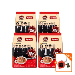 삼양식품 맵탱 마늘조개라면 110g, 16개 + 엔하이픈 킥체인 2종 증정