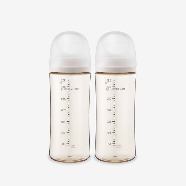 더블하트 PPSU 젖병 베이직/모먼트 330ml 트윈팩 노꼭지