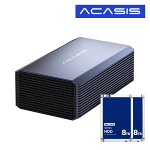 아카시스 EC-7352 64TB RAID 2베이 대용량 외장하드 데이터 복구 지원 하드디스크+아이언울프 프로 32TBx2EA