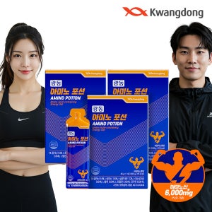 광동 아미노포션 파워 에너지젤 바이탈 헬스 러닝부스터 청포도, 630g, 3개