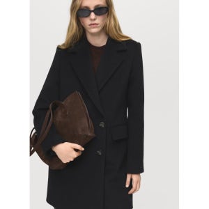 MANGO WOMAN 코트 DALI Black 17005797