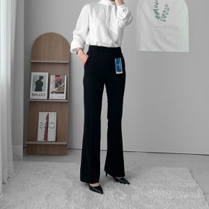 여성밴딩슬랙스 부츠컷슬랙스 밴딩부츠컷