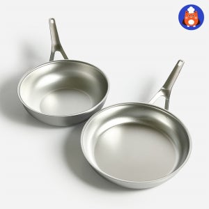 316 스텐 통5중 무연마 스텐팬 세트 무연마제 인덕션 후라이팬 2종 퀸즈
